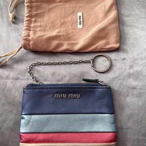 Authentic Miu Miu coin purse with keychain